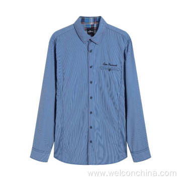 Letter Embroidery Single Breasted Casual Shirts for Men